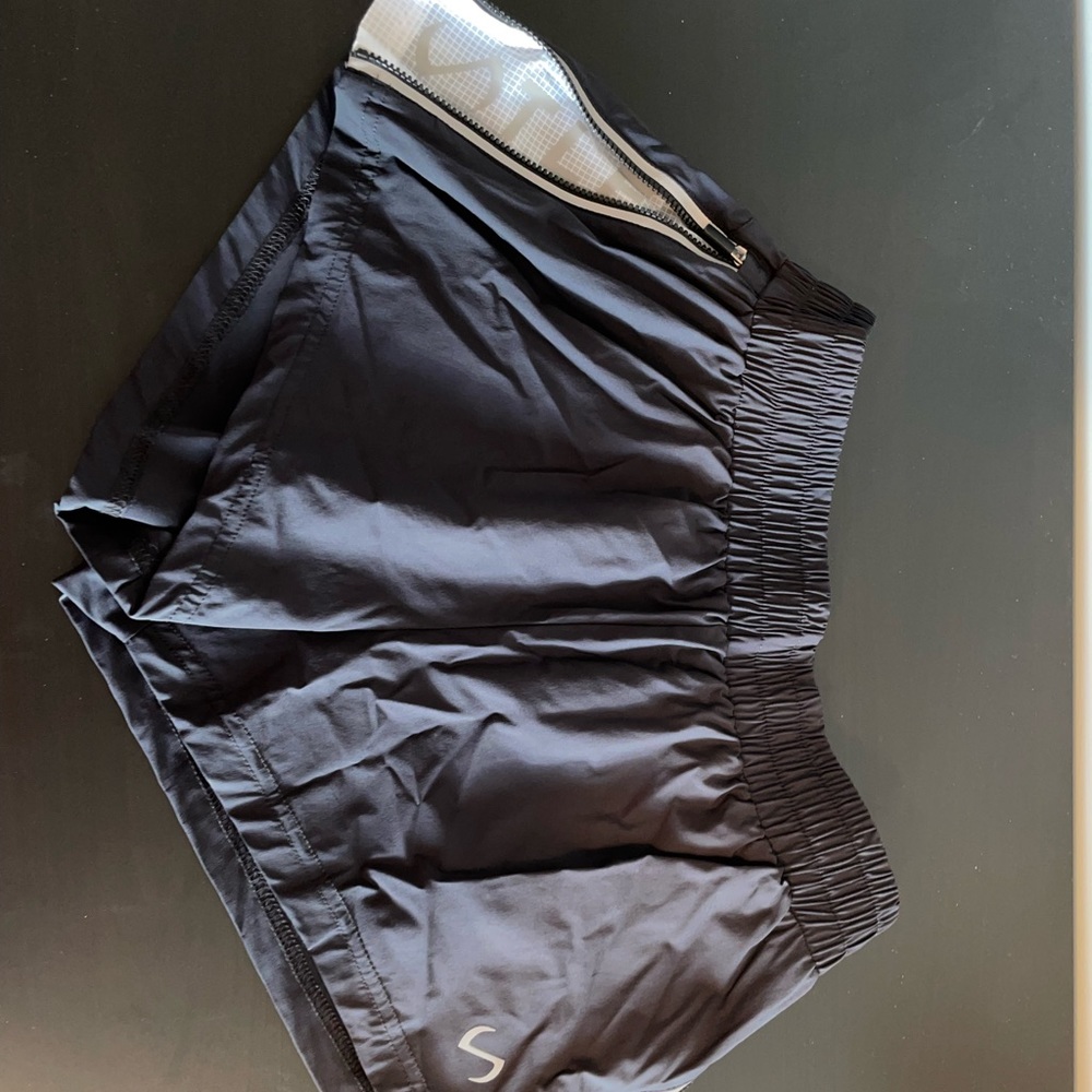black TLF workout shorts